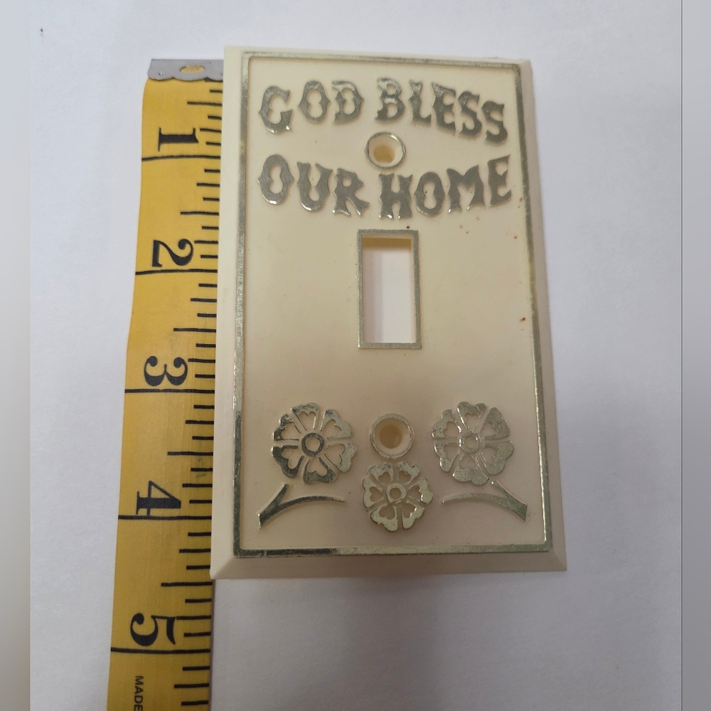 Vintage God Bless Our Home Light Switch Cover - Picture 3 of 4